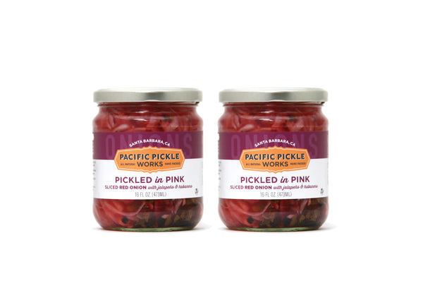 Pickled in Pink 16oz Jar - Sliced Red Onion with Jalapeño