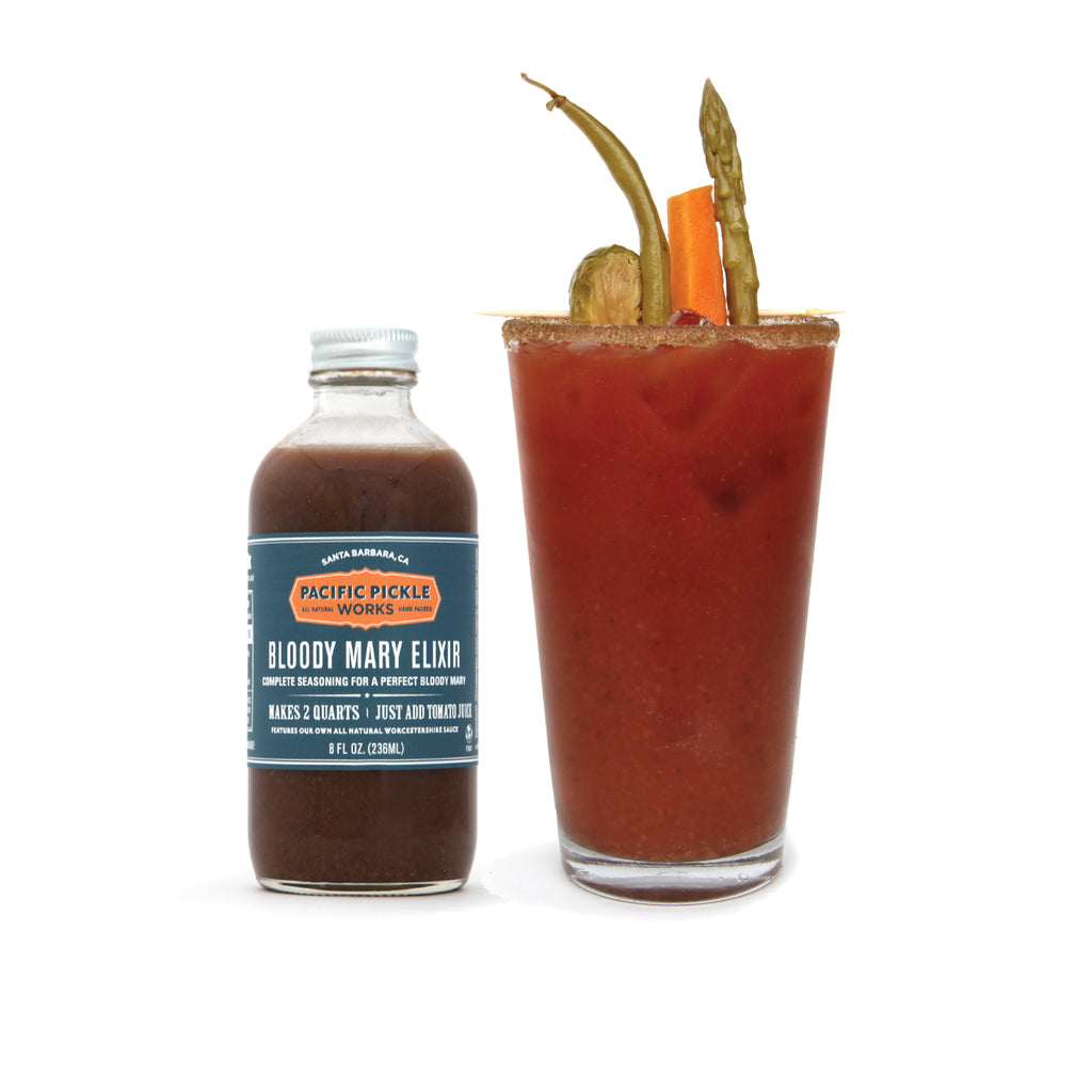 Mighty Bold Bloody Mary Deluxe Kit - 6 bottles of Assorted Pickled Veggies and Bloody Mary Mix