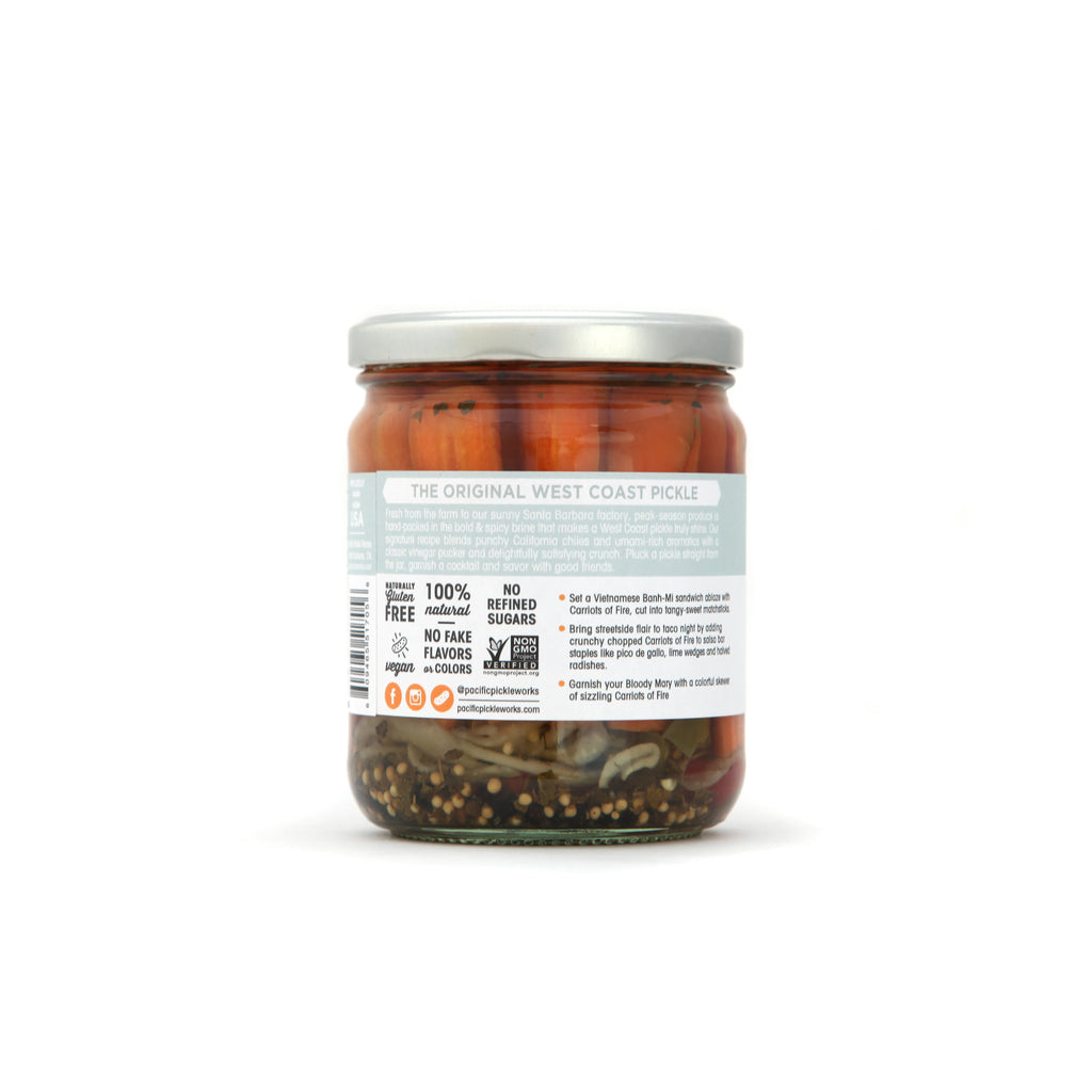 Carriots of Fire 16oz Jar - Spicy Pickled Carrot Sticks