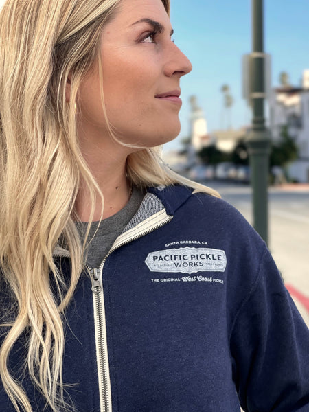 Navy Blue Unisex Logo Hoodie – Pacific Pickle Works