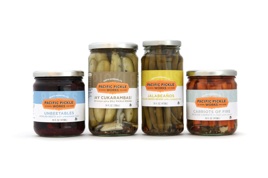 Spicy Gift Pack - Assorted 4 Jar Set of Spicy Pickles and Veggies