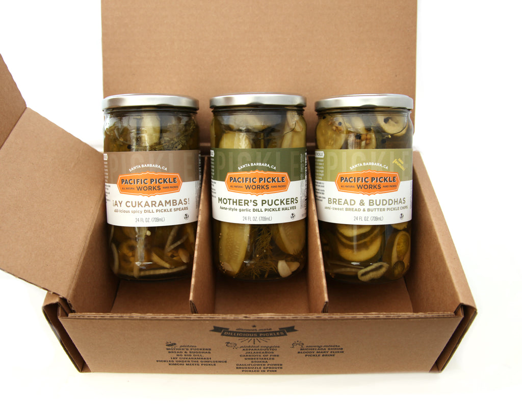 'The Classics' Variety Pickle Gift Pack - Three 24oz Jars of Pickles