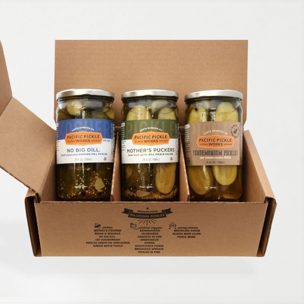 New Favorites' Variety Pickle Gift Pack - Three 24oz Jars of