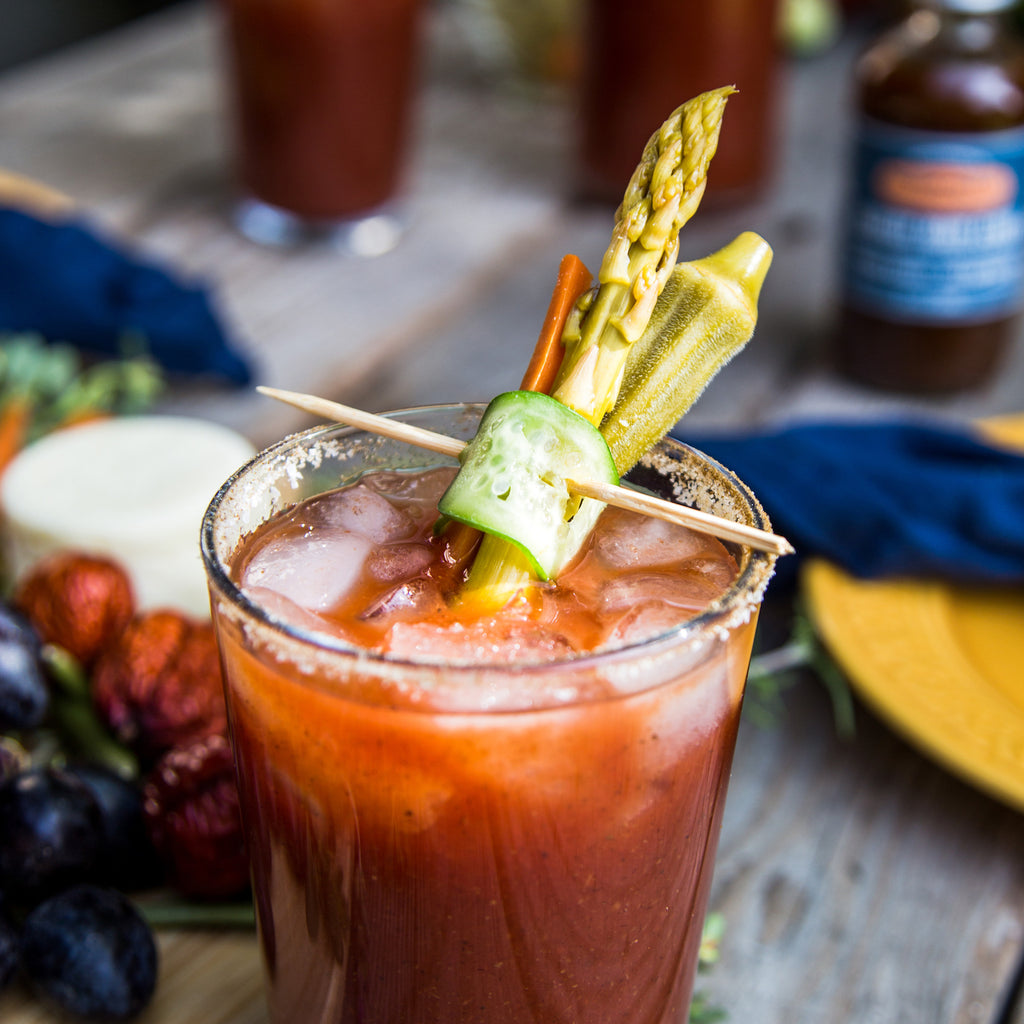 Mighty Bold Bloody Mary Starter Kit - 3 Jar Set of Pickled Green Beans, Asparagus and our Bloody Mary Elixir, Bloody Mary Seasoning