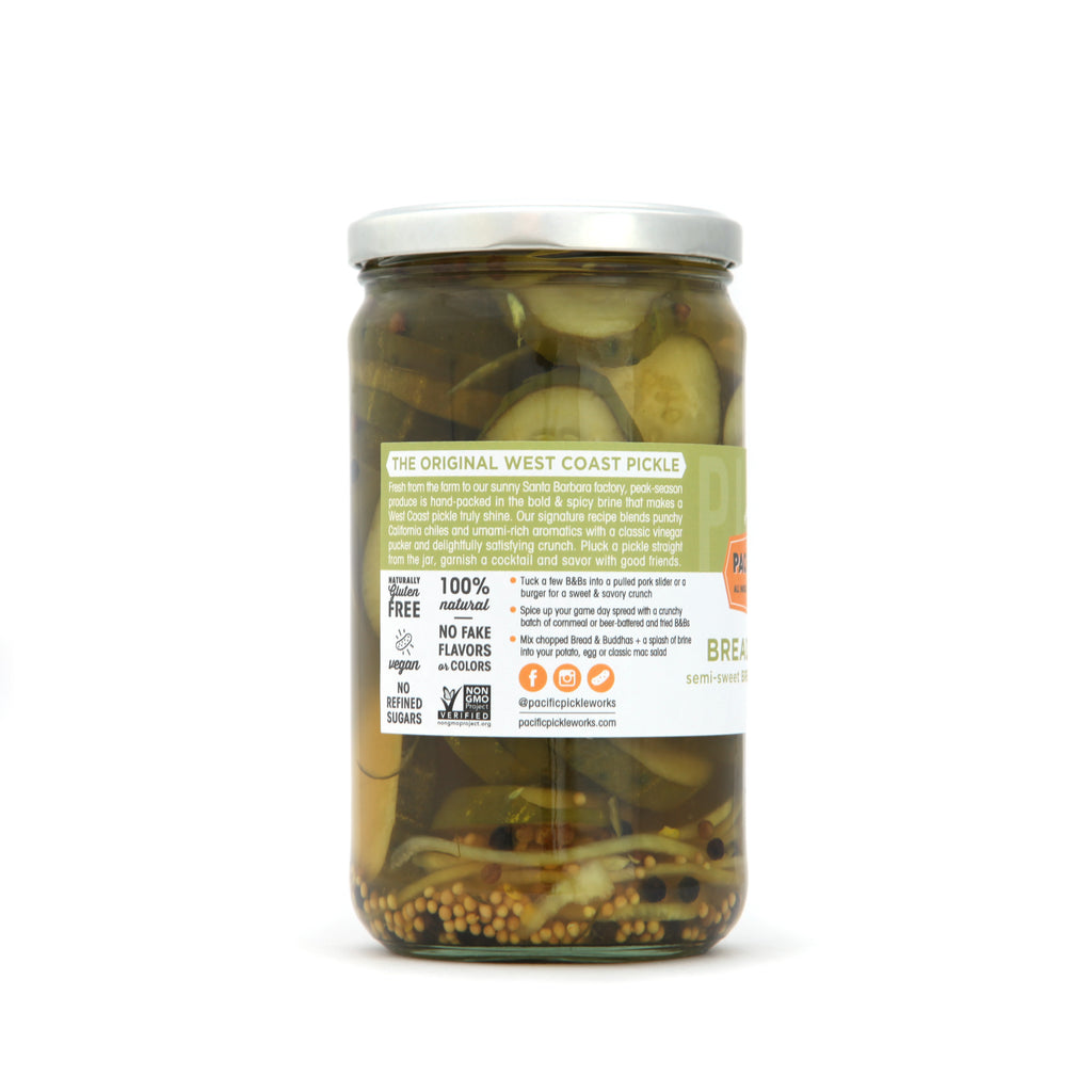 Bread & Buddhas 24oz Jar - Semi-Sweet Thick Pickle Chips