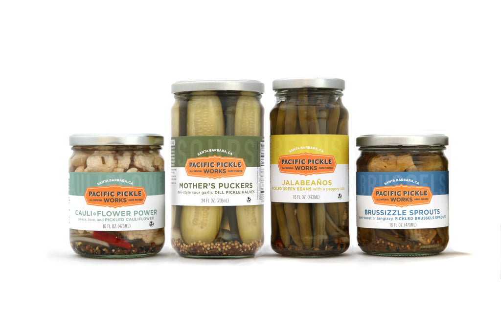 Picnic Pickles Gift Pack - Assorted 4 Jar Set of Pickles and Veggies