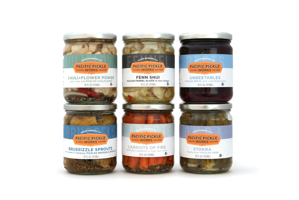 Specialty Pickled Veggies Gift Pack - All 6 Jars of our Specialty Gourmet Pickled Veggies