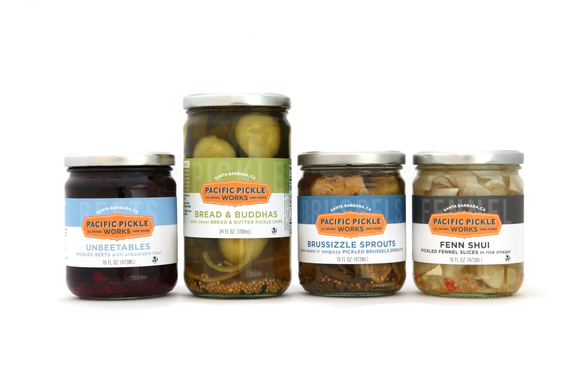 Sweet and Savory Gift Pack Assorted 4 Jars of Sweet and Savory Pickles and Veggies