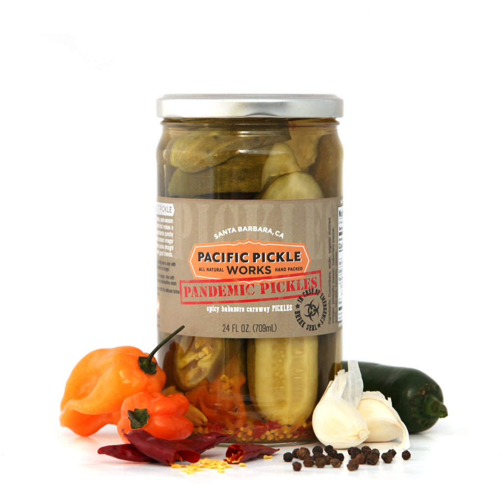 Pandemic Pickles 24oz Jar - Spicy Habanero Caraway Pickle Halves