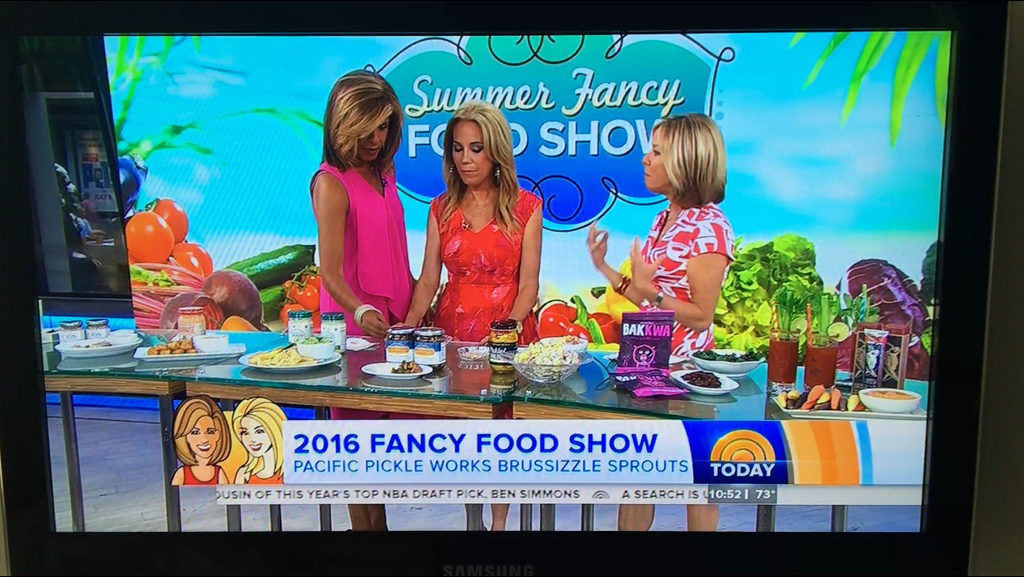 Pacific Pickle Works featured on the Today Show on NBC for Brussizzle Sprouts - 2016 sofi™ Gold Award Winner